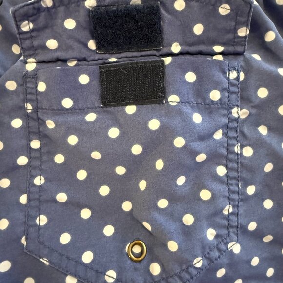 Blue Saks Fifth Avenue Blue Swim Trunks w White Polka Dots Men's Large See Notes - Picture 7 of 8